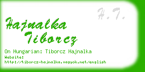 hajnalka tiborcz business card